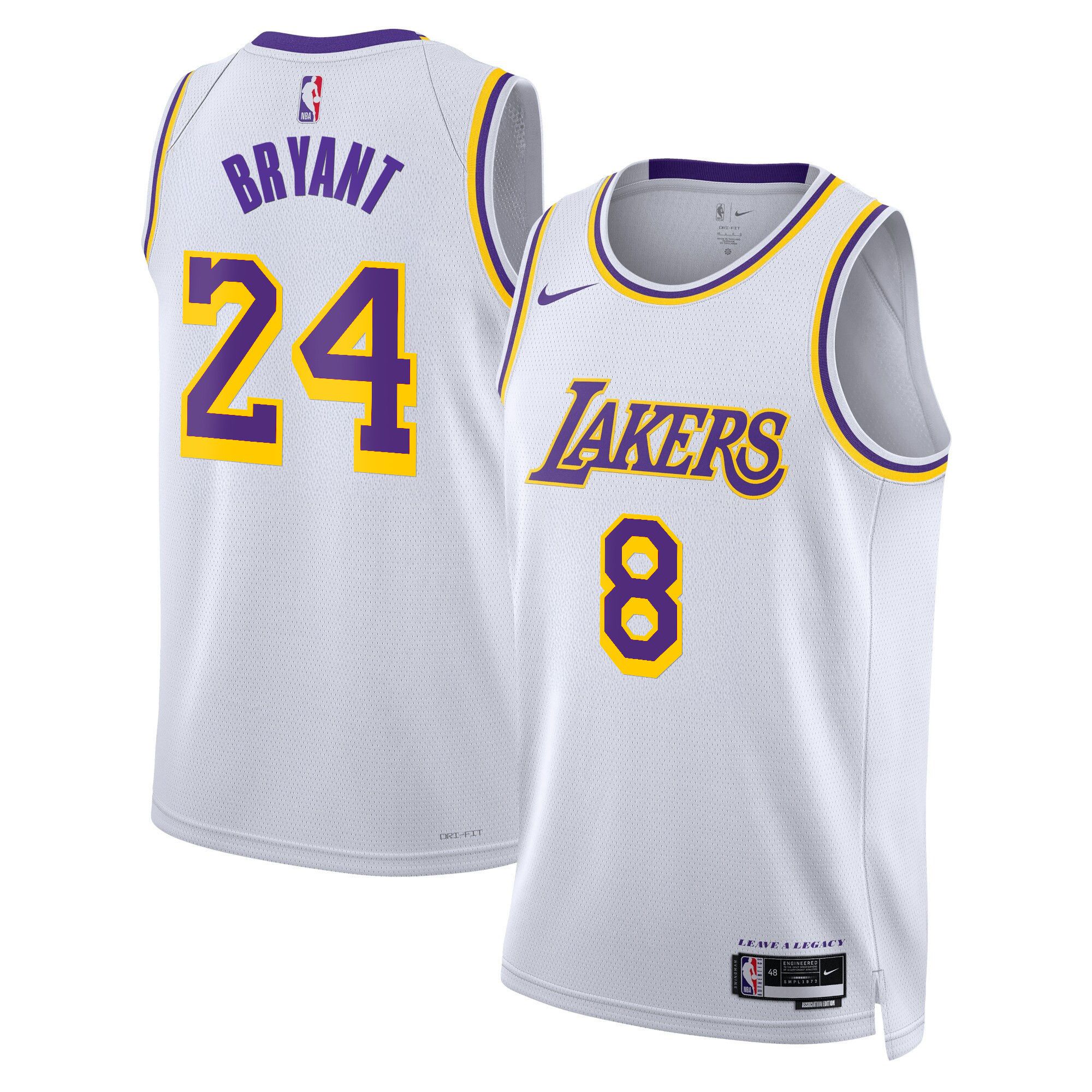 Men Los Angeles Lakers #24 Bryant White 2025 Nike Swingman NBA Jersey->nba t-shirts->Sports Accessory